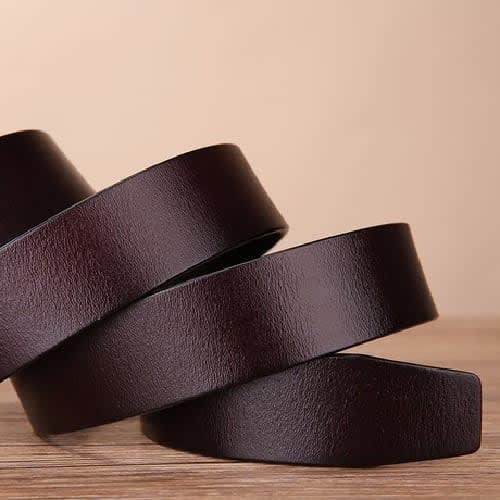 Black And Brown Double Sided Pin Buckle Leather Belt For Men