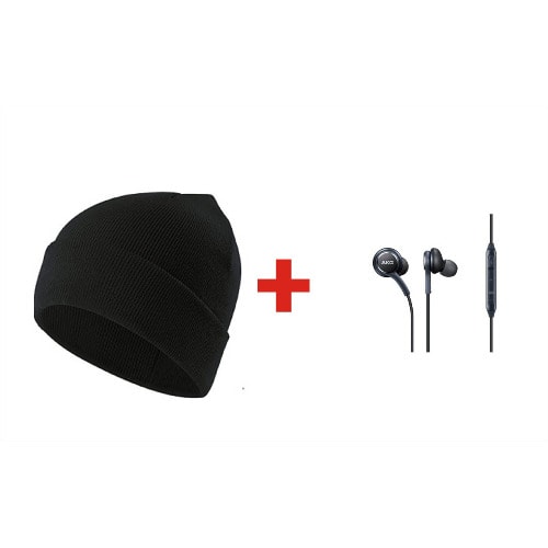 Head Warmer - Black With Free Earpiece