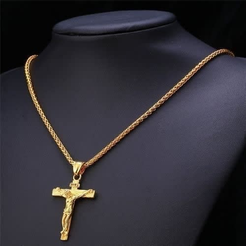 Cross Necklace For Men - Gold