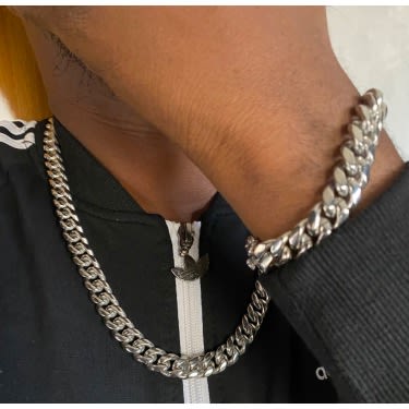 2-in-1 Men’s Necklace And Link Bracelet