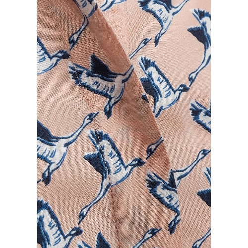 Swan Print Pocket Co-operate Shirt