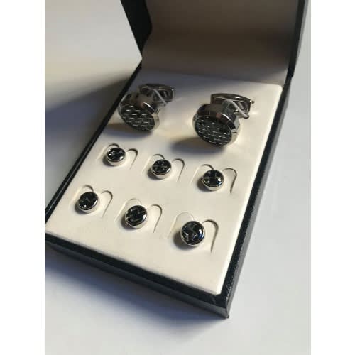 Men's Luxury Cuff-links Steel Set