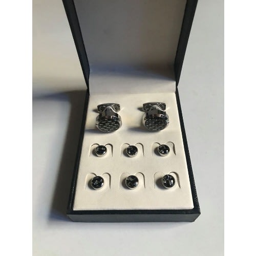 Men's Luxury Cuff-links Steel Set
