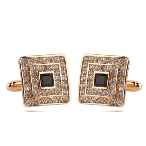 French Diamond  Men's Cufflinks- With Gift Box