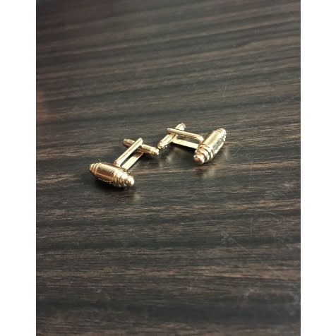Men's Steel Rose Gold Cuff Links