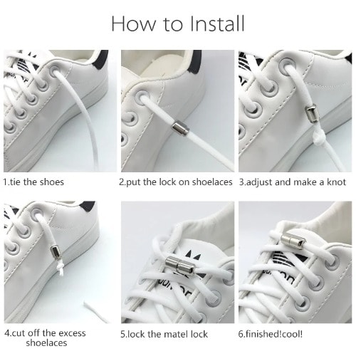 6pcs Metal Lock For Shoe Laces