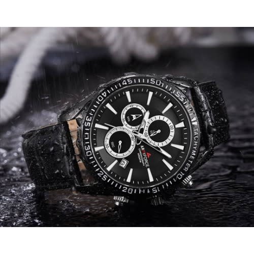 Armiforce Interior Leather Wristwatch - Black