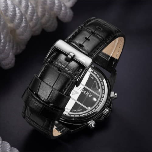 Armiforce Interior Leather Wristwatch - Black