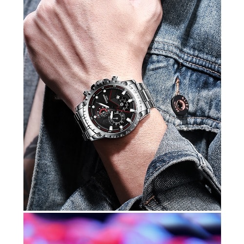 Men Quartz Movement Watch Chain Wristwatch