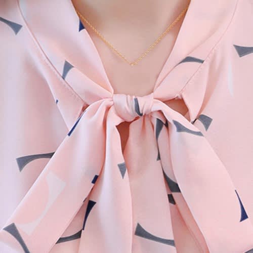 Tie Neck Blouse- Peach
