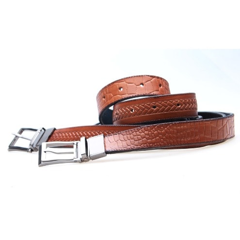 Men's Leather Reversible Belt - Brown And Black