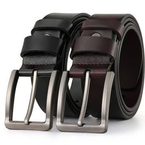 Men Leather Belt - 2-n-1 Set