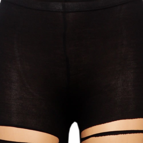 All Over Slit Leggins - Black