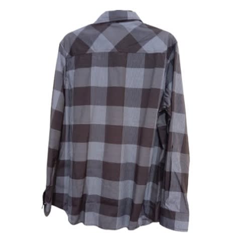 Men's Long Sleeve Checks Shirt -Brown