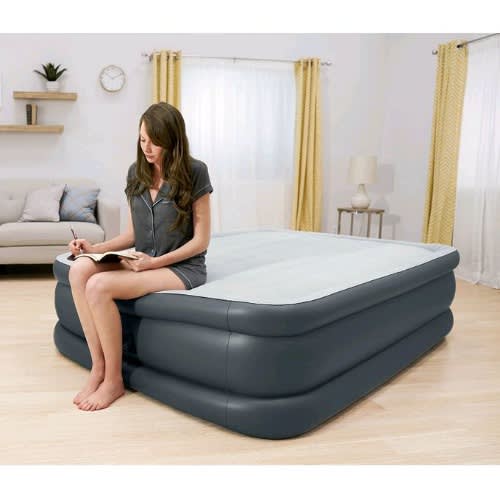 Inflatable Queen Size Air Bed With In-built Electric Pump