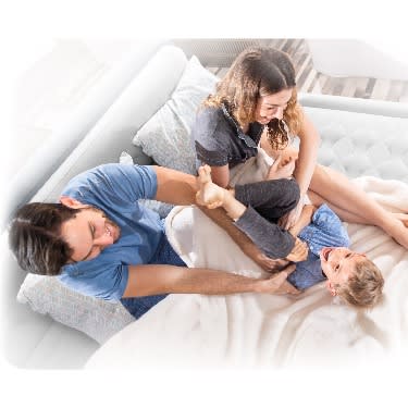 Inflatable Queen Size Air Bed With In-built Electric Pump