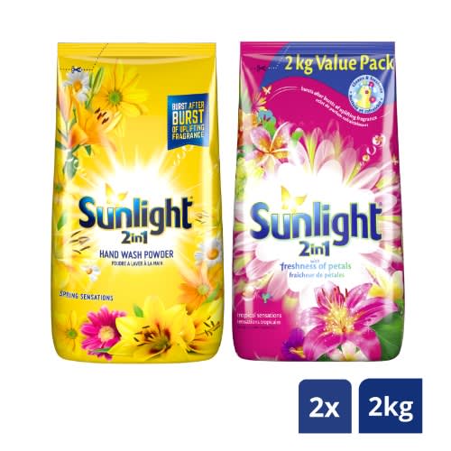 2kg Twin Pack - Spring & Tropical Detergent Powder