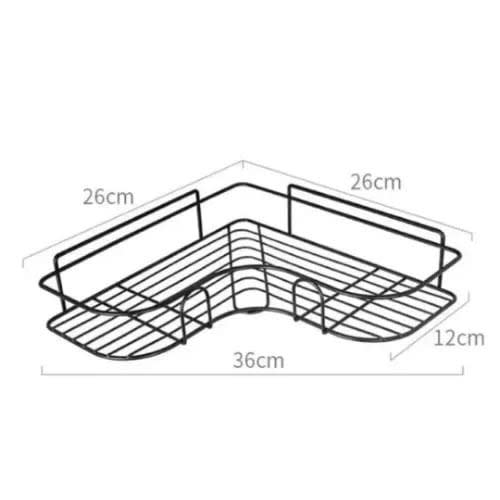 Set Of 2 Bathroom Shower Caddy - Shelf Adhesive Metal Wall Mounted Storage/ Organizer
