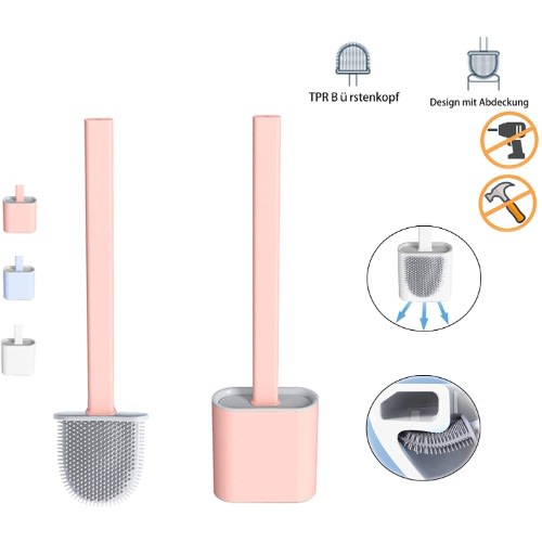 Silicone Toilet Brush - Pink