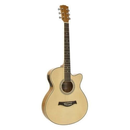 Pro Electro Acoustic Semi Electric Guitar With Accessories - Natural