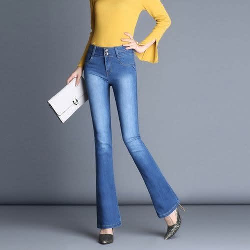 2 In 1 Slim Boot Cut Jeans For Women