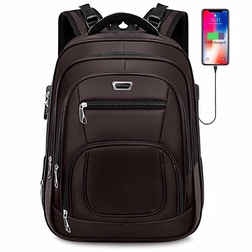 Large Laptop Backpack - Brown