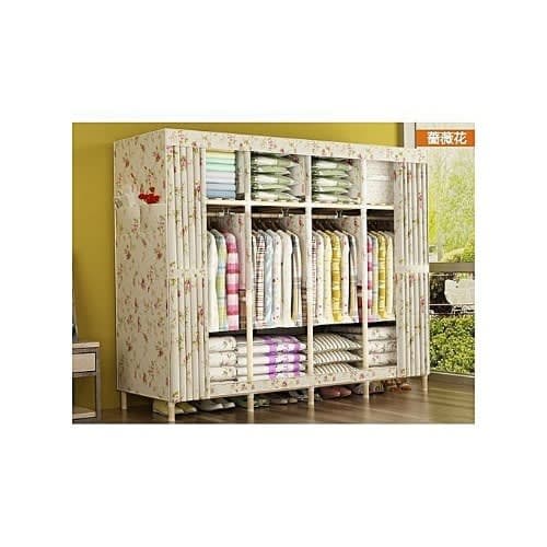 Mobile Wooden Wardrobe-4 Columns