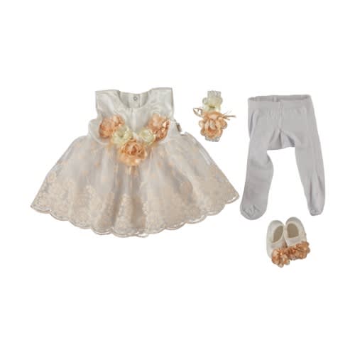 Baby Girl Christening Gown Peach