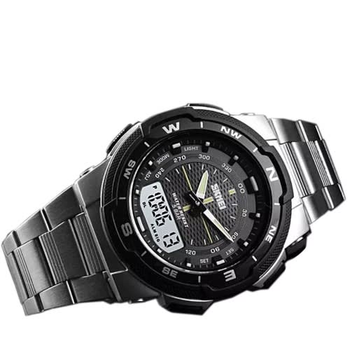 Dual Time Men's  Wrist Watch - Black