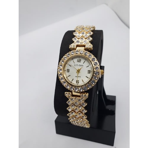 Women's Glitter Wristwatch Plus Free Earrings