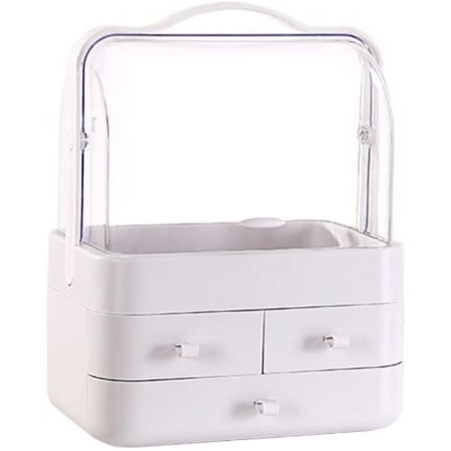 Cosmetic Organiser Storage Box - Dust-proof Makeup Drawers With Lid Waterproof Case