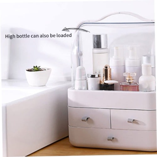 Cosmetic Organiser Storage Box - Dust-proof Makeup Drawers With Lid Waterproof Case