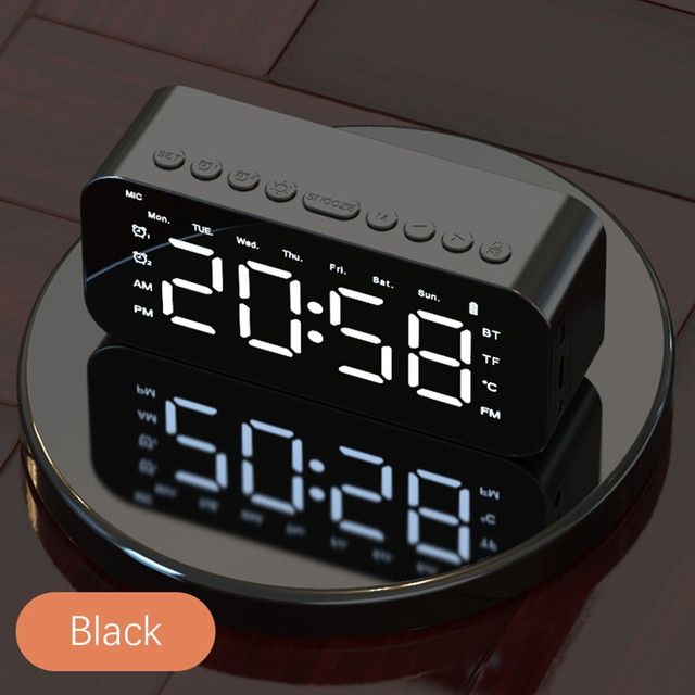 Led Double Alarm Clock Display Portable Smart Alarm Clock