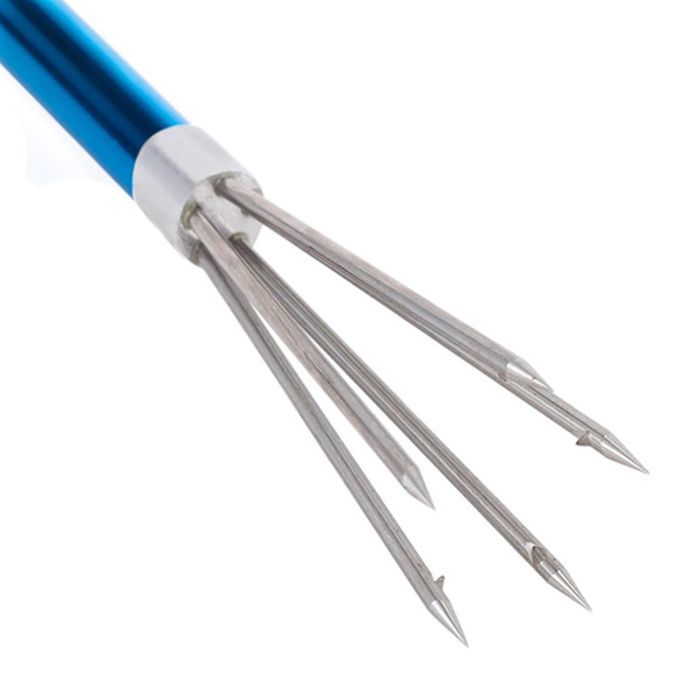 5Prong  Spears Gaffs Telescopic  Fork Harpoon Tool Blue