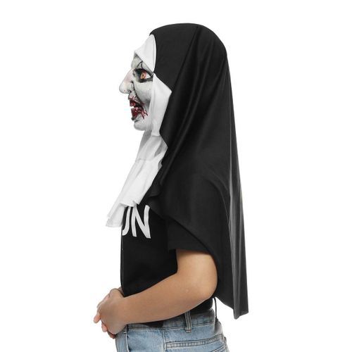 Halloween The Nun Full Head Cosplay Horror Valak Scary Zombie Makeup