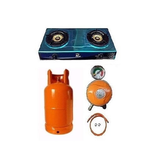 Gas Cooker With 12.5kg Empty Gas Cylinder, Regulator, 5 Yards Hose