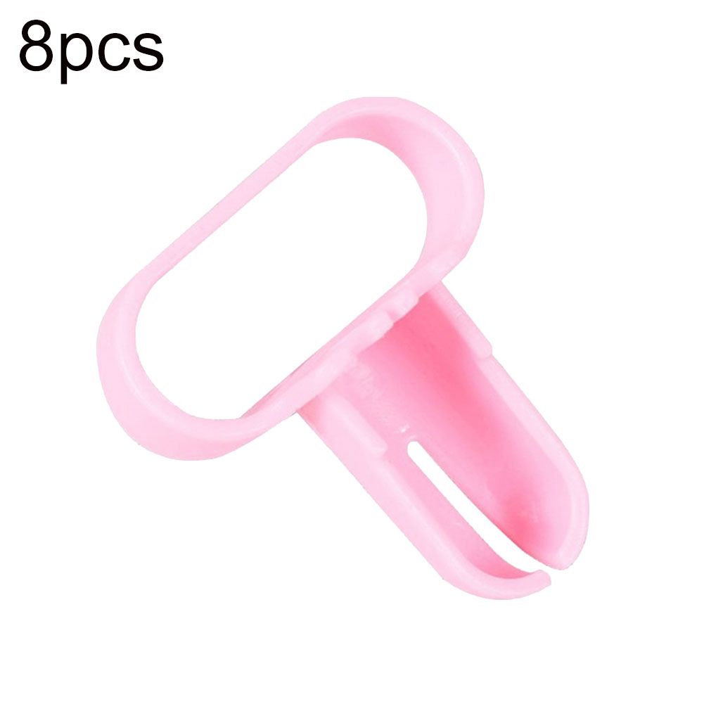 8Pcs Plastic Air Balloon Knotter Tie Tying Sealing Tool-Pink