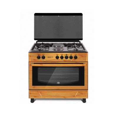 90 X 60 - 4g+2e Gas Cooker - Wood
