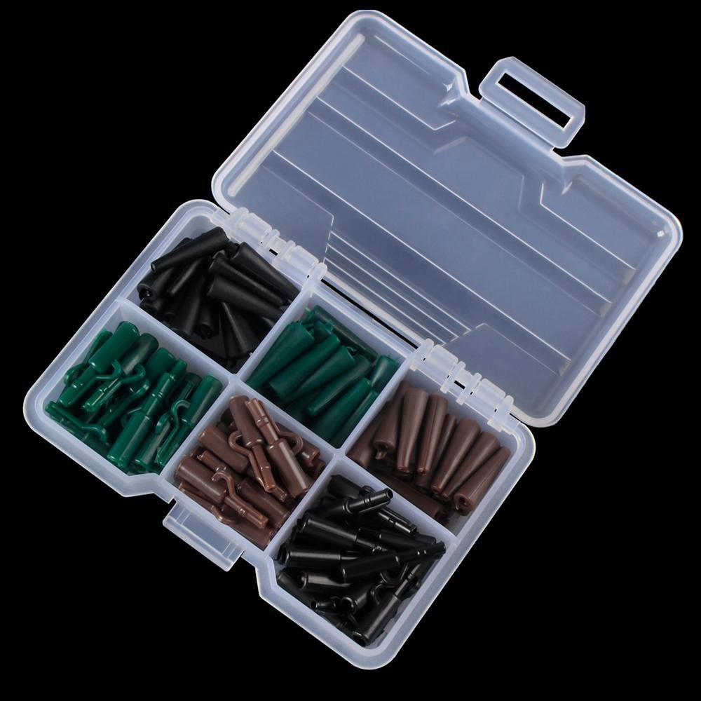 120Pcs Fishing Tackle Kit,Clip Tail Cone Rolling Swivel with