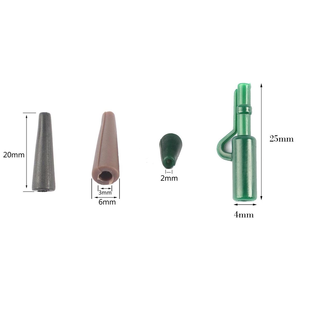 120Pcs Fishing Tackle Kit,Clip Tail Cone Rolling Swivel with