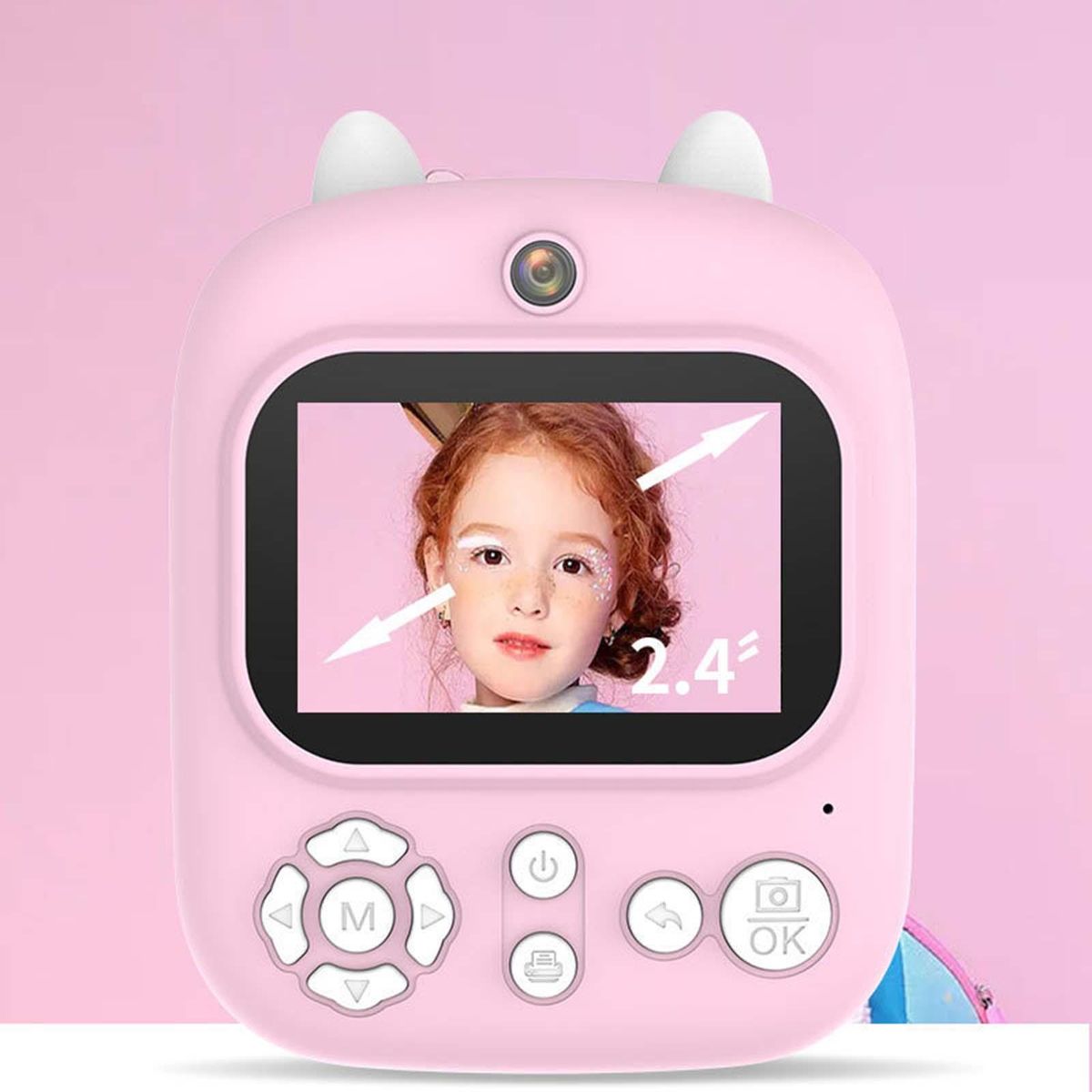 Children Instant Camera Child Selfie Camera Toy 2 Pink