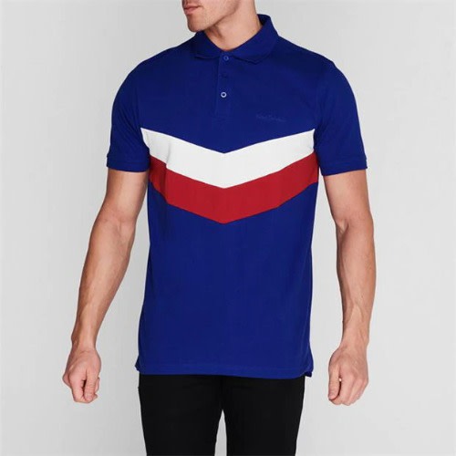 Chevron Polo Shirt - Royal Blue