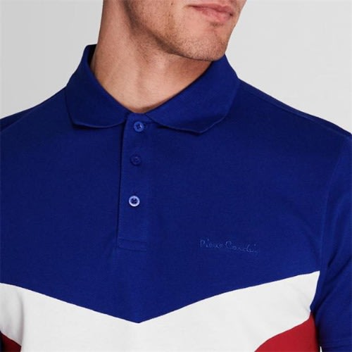 Chevron Polo Shirt - Royal Blue