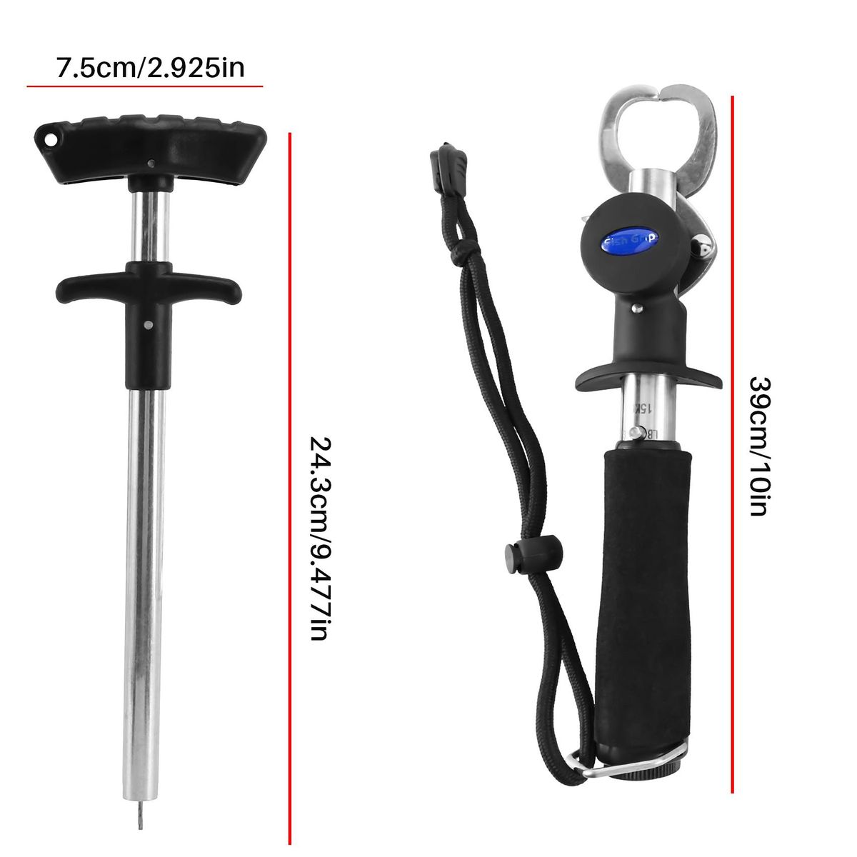 Fishing Gear Fish Lip Gripper with Scale and Measuring Fishi
