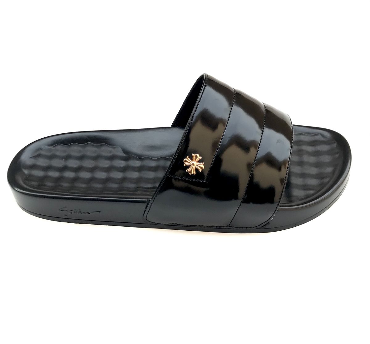 Trendy Slide Summer Slippers / Wetlooks-Black