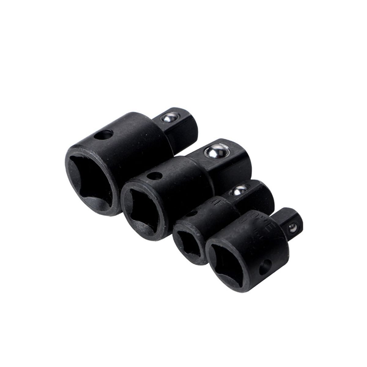 4PC Black Sleeve Sleeve Conversion Head Steel Ball Conversion Head Mutual Conversion Joint