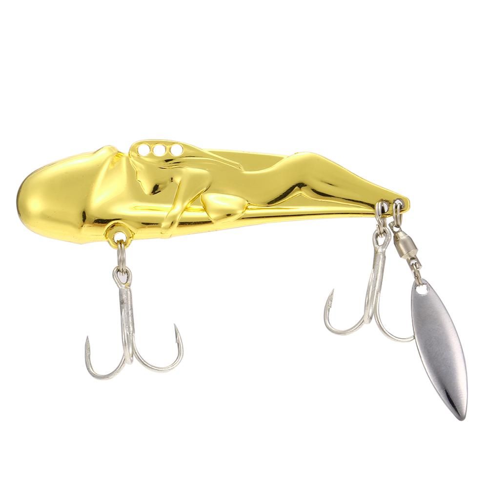 10g / 15g / 25g Fishing Lure with 2 Triple Hooks Spoon Lure Fishing Bait with Reflective Metal Tail Carp Fishing Tackles
