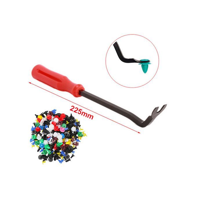 Car Buckle Accessories 100PCS Buckle Perforated Nail Bumper Clamp Fender Clamp + Tool