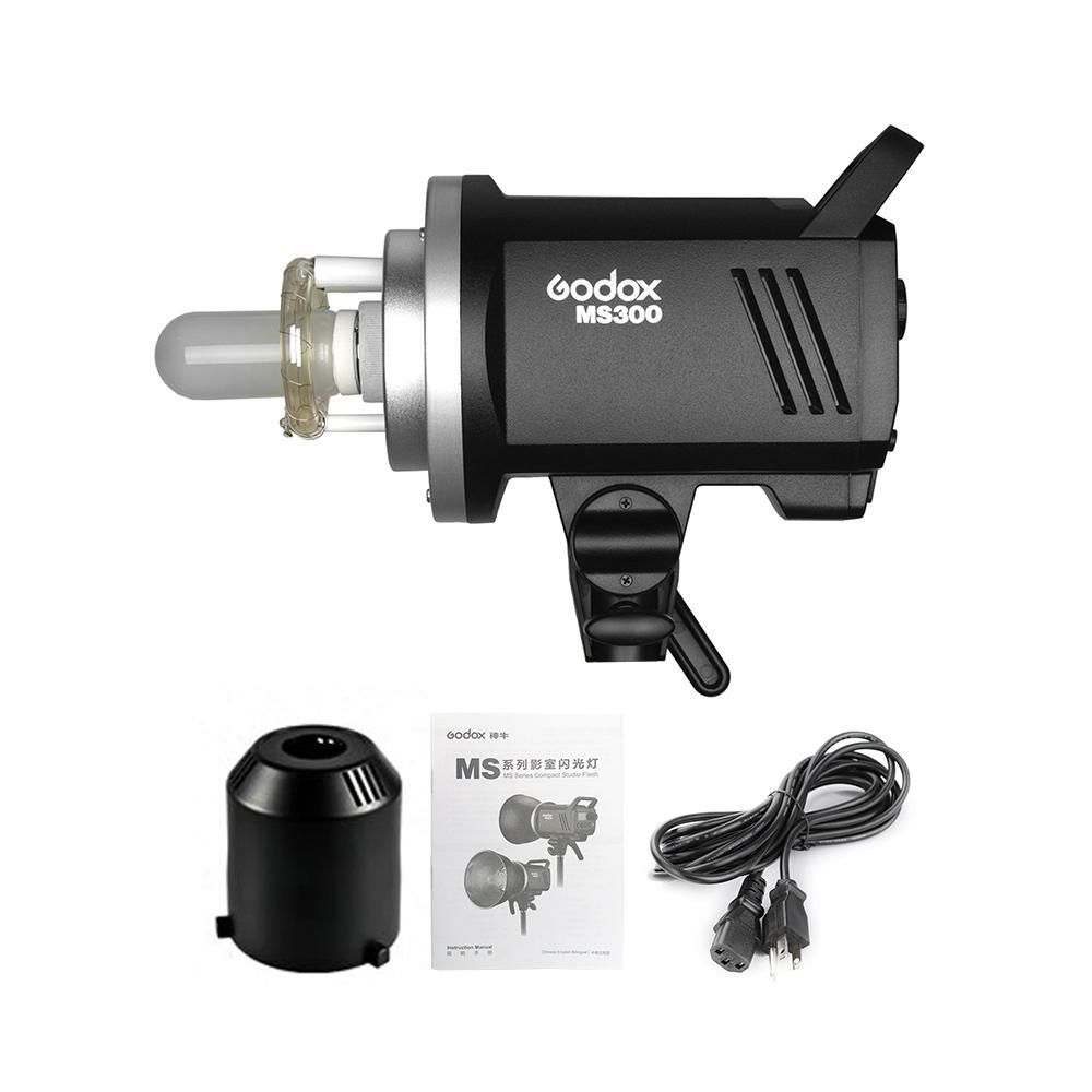 Godox MS300 Studio Flash Strobe Light Monolight 300Ws Max. Power Built-in Godox 2.4G Wireless X System GN58 5600K with 150W Modeling Lamp Bowens Mount for Indoor Studio Product Photo Portrait Photography