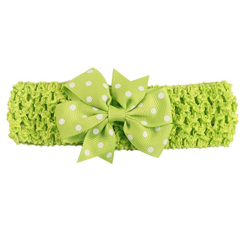 Baby Toddler Girls' Sweet Flower Headband Polka-Army Green